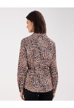 Camisa Para Mujer Manga Larga Color Café  Marca Patprimo #30010657