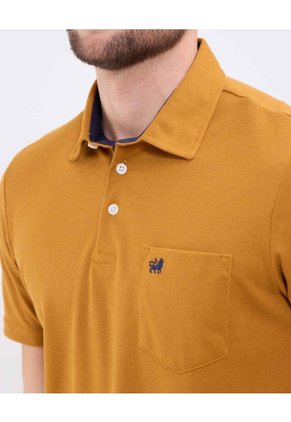 Polo Cuello Duro  Para Hombre Amarillo Patprimo