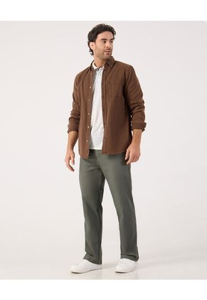 Polo Estampada Con Bolsillo   Para Hombre Blanco Patprimo