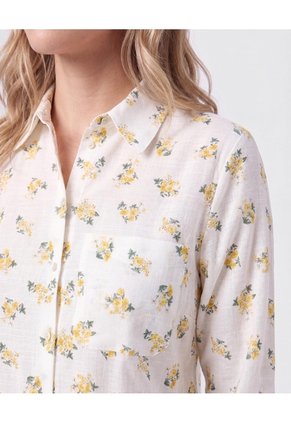 Camisa De Manga Larga Con Bolsillo Para Mujer Para Mujer Blanco Patprimo