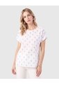 Blusa Con Mangas Con Dobladillo Para Mujer  Para Mujer Blanco Patprimo de Patprimo