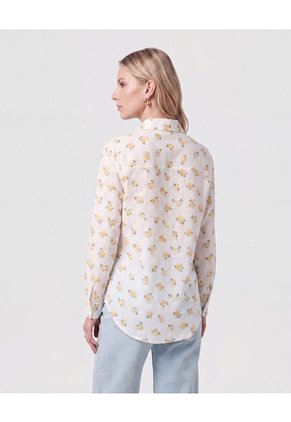 Camisa De Manga Larga Con Bolsillo Para Mujer Para Mujer Blanco Patprimo