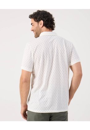 Polo Estampada Con Bolsillo   Para Hombre Blanco Patprimo