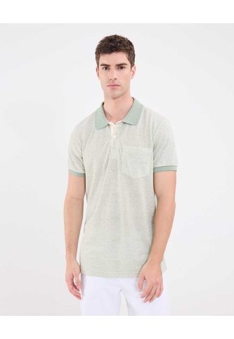 Polo Tejida Estampada  Para Hombre Verde Patprimo Patprimo