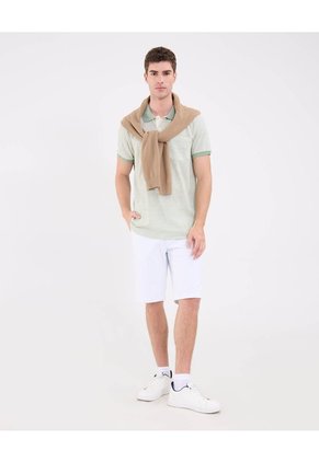 Polo Tejida Estampada  Para Hombre Verde Patprimo