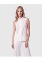 Blusa Con Cuello Alto Y Pliegues Mujer  Para Mujer Blanco Patprimo de Patprimo
