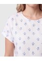 Blusa Con Mangas Con Dobladillo Para Mujer  Para Mujer Blanco Patprimo de Patprimo
