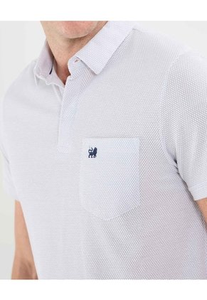 Polo Cuello Máquina Con Bolsillo Y Botonadura Oculta Para Hombre Para Hombre Blanco Patprimo
