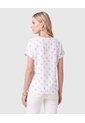 Blusa Con Mangas Con Dobladillo Para Mujer  Para Mujer Blanco Patprimo de Patprimo