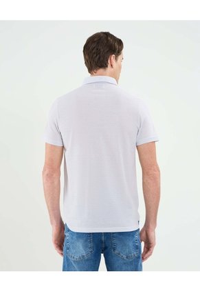 Polo Cuello Máquina Con Bolsillo Y Botonadura Oculta Para Hombre Para Hombre Blanco Patprimo