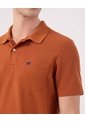 Polo Unicolor Con Bolsillo   Para Hombre Naranja Patprimo de Patprimo