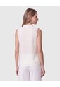 Blusa Con Cuello Alto Y Pliegues Mujer  Para Mujer Blanco Patprimo de Patprimo