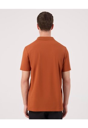 Polo Unicolor Con Bolsillo Para Hombre Naranja Patprimo