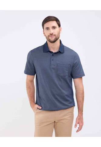 Polo Para Hombre Cuello Tejido Con Bolsillo Color Azul Marca Patprimo #44112722 Patprimo