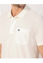 Polo Unicolor Con Bolsillo   Para Hombre Crema Patprimo de Patprimo