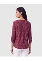 Blusa Manga 3/4 Con Pliegue Para Mujer  Para Mujer Vino Patprimo de Patprimo