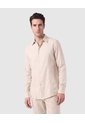 Guayabera Manga Larga Hombre Con Bordados  Para Hombre Beige Patprimo de Patprimo