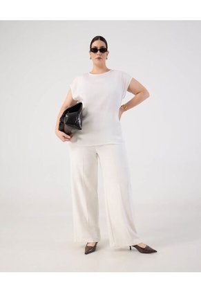 Blusa  Para Mujer Manga Corta Color Blanco Marca Patprimo #14121416