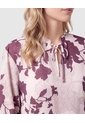 Blusa Estampada Con Cierre De Lazada Para Mujer  Para Mujer Morado Patprimo de Patprimo