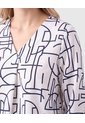 Blusa Manga 3/4 Con Pliegue Para Mujer  Para Mujer Blanco Patprimo de Patprimo