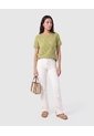 Blusa Con Perforaciones Detalladas Para Mujer  Para Mujer Verde Patprimo de Patprimo