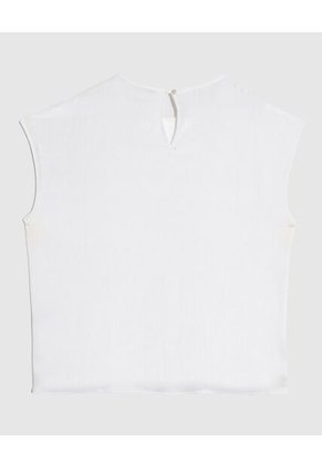 Blusa  Para Mujer Manga Corta Color Blanco Marca Patprimo #14121416