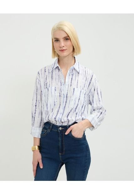 Camisa Para Mujer Manga Larga Color Crudo Marca Patprimo #30010681