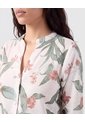 Blusa Mujer Manga 3/4 Con Estampado Y Cuello Mao  Para Mujer Crema Patprimo de Patprimo