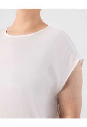 Blusa  Para Mujer Manga Corta Color Blanco Marca Patprimo #14121416