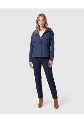 Chaqueta Cortavientos Con Capucha Para Mujer Para Mujer Azul Patprimo