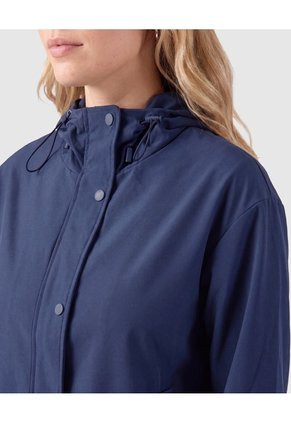 Chaqueta Cortavientos Con Capucha Para Mujer Para Mujer Azul Patprimo
