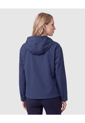 Chaqueta Cortavientos Con Capucha Para Mujer Para Mujer Azul Patprimo