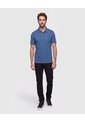 Polo Unicolor Con Bolsillo   Para Hombre Azul Patprimo de Patprimo