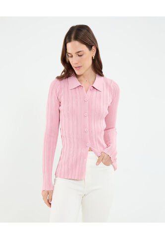 Saco Para Mujer Cardigan Color Rosa Marca Patprimo #30330626 Patprimo