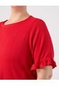 Camiseta  Para Mujer Manga Corta Cuello Redondo Color Rojo Marca Patprimo #14091457 de Patprimo