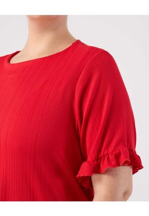 Camiseta  Para Mujer Manga Corta Cuello Redondo Color Rojo Marca Patprimo #14091457