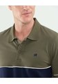 Polo Cuello Tejido Con Bloque De Color Para Hombre  Para Hombre Verde Patprimo de Patprimo