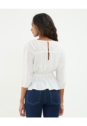 Blusa Para Mujer Manga 3/4 Color Blanco Marca Patprimo #30123489