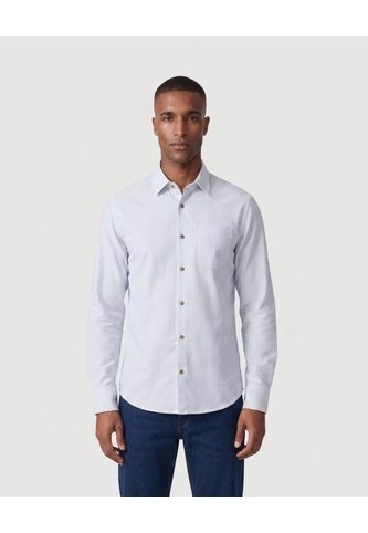 Camisa Manga Larga Con Bolsillo Para Hombre  Para Hombre Azul Patprimo Patprimo