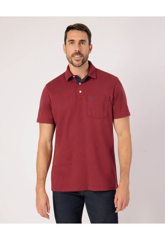 Polo Unicolor, Cuello Duro Con Bolsillo Y Silueta Regular Fit Naranja  Para Hombre Rojo Patprimo Patprimo