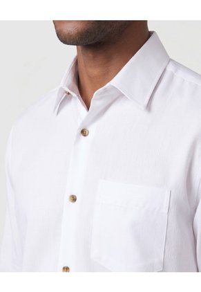 Camisa Manga Larga Con Bolsillo Para Hombre  Para Hombre Blanco Patprimo