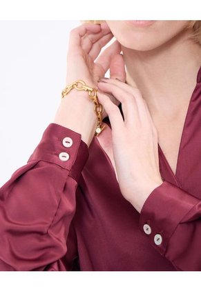 Camisa Para Mujer Manga Larga Color Vino Marca Patprimo #30010693