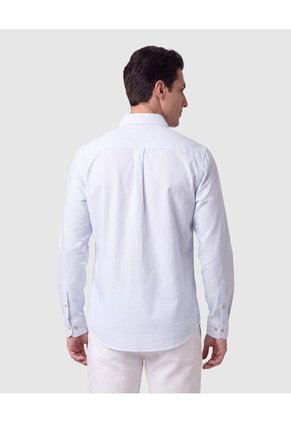 Camisa Hombre Manga Larga Con Bolsillo Para Hombre Azul Patprimo