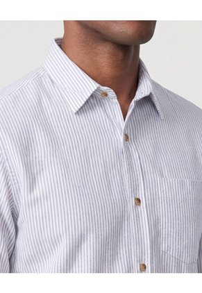 Camisa Manga Larga Con Bolsillo Para Hombre  Para Hombre Azul Patprimo