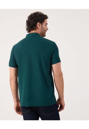 Polo Unicolor Con Bordado  Para Hombre Verde Patprimo