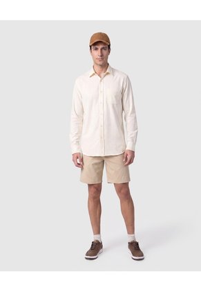 Camisa Manga Larga Con Bolsillo Para Hombre  Para Hombre Amarillo Patprimo