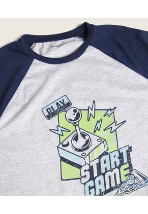 Pijama Para Niño M/C P/L Color Gris Marca Patprimo #63040044