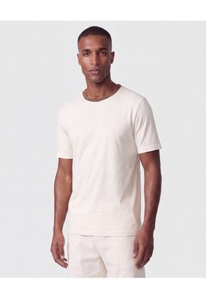 Camiseta Con Cuello En Contraste Para Hombre Blanco Patprimo