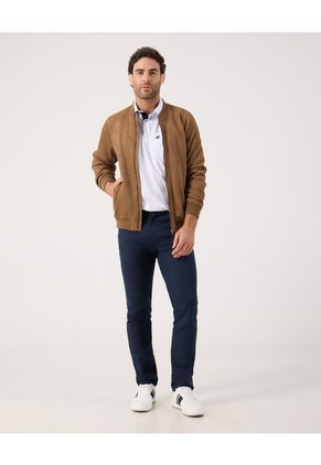 Polo Unicolor Con Bolsillo   Para Hombre Blanco Patprimo