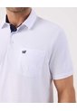 Polo Unicolor Con Bolsillo   Para Hombre Blanco Patprimo de Patprimo